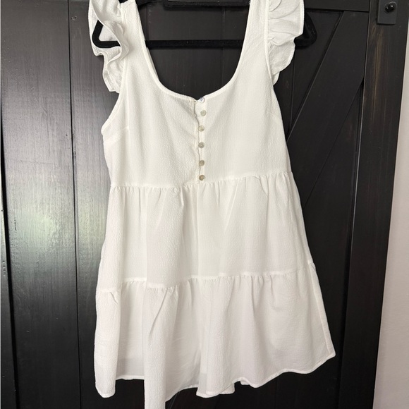 White Ruffle Romper - Picture 1 of 3